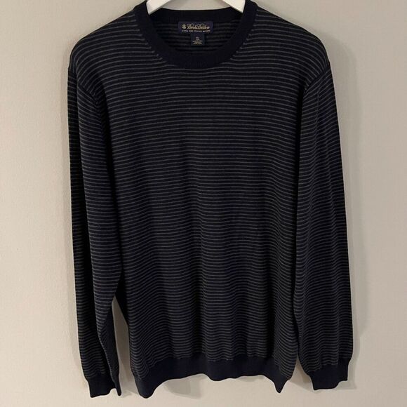Brooks Brothers Men's Merino Wool Striped Sweater Size XL - Picture 1 of 4